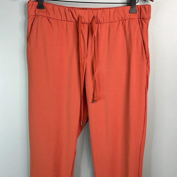 RW&CO Leisure Trousers Burnt Orange Elastic Drawstring Waistband High Waist M - Picture 3 of 12